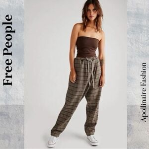 FREE PEOPLE BY DR COLLECTORS CLYDE TWEED PANTS SIZE LARGE NEW